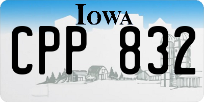 IA license plate CPP832