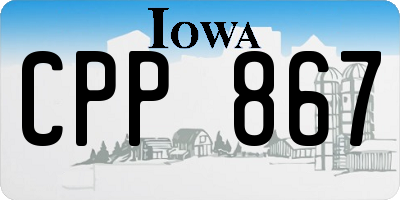 IA license plate CPP867