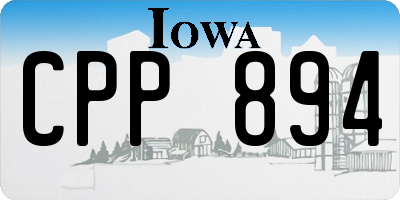 IA license plate CPP894
