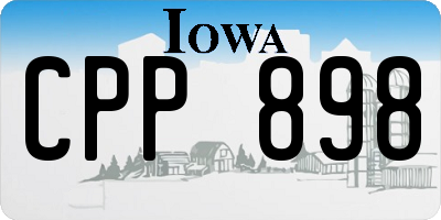 IA license plate CPP898