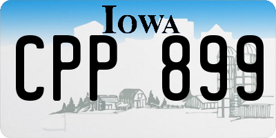 IA license plate CPP899