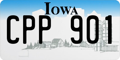 IA license plate CPP901