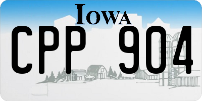 IA license plate CPP904