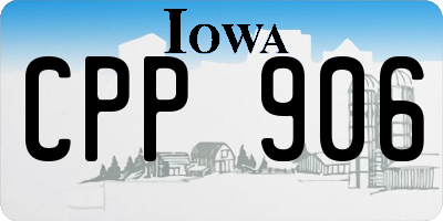 IA license plate CPP906