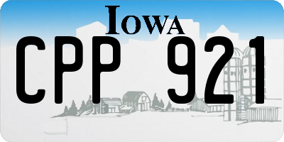 IA license plate CPP921