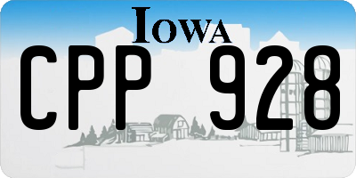 IA license plate CPP928