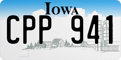 IA license plate CPP941
