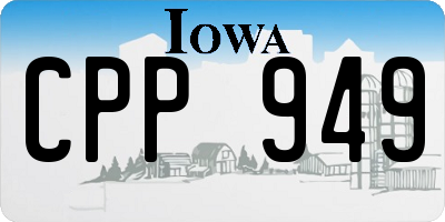 IA license plate CPP949
