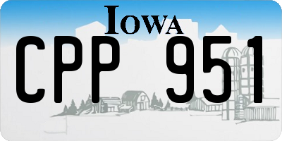 IA license plate CPP951