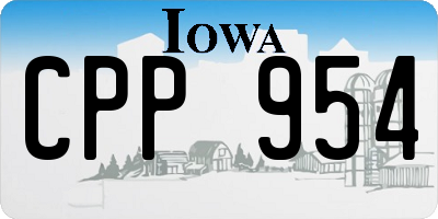 IA license plate CPP954