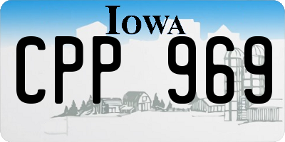 IA license plate CPP969