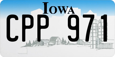 IA license plate CPP971