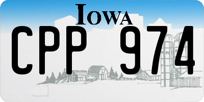 IA license plate CPP974