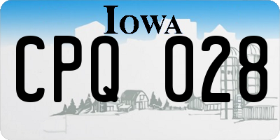IA license plate CPQ028