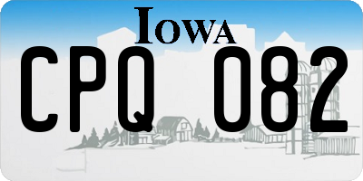 IA license plate CPQ082