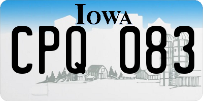 IA license plate CPQ083