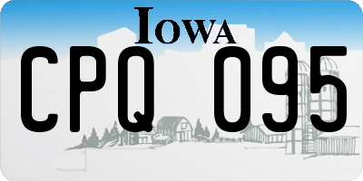 IA license plate CPQ095