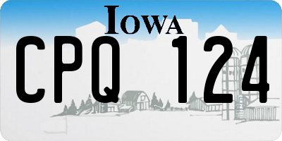 IA license plate CPQ124