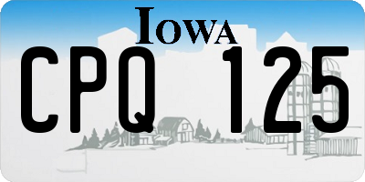 IA license plate CPQ125