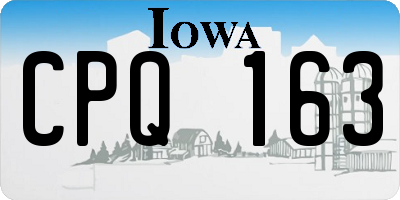 IA license plate CPQ163