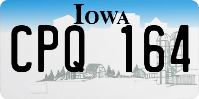 IA license plate CPQ164