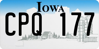 IA license plate CPQ177