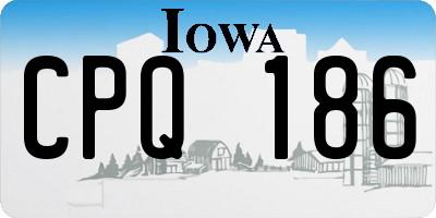 IA license plate CPQ186