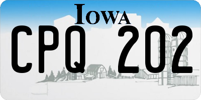 IA license plate CPQ202