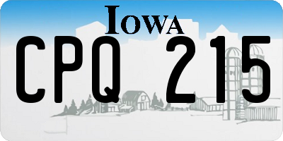IA license plate CPQ215