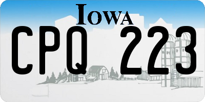 IA license plate CPQ223