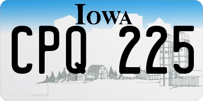 IA license plate CPQ225