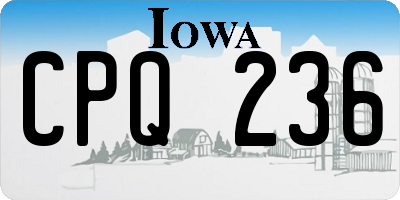 IA license plate CPQ236