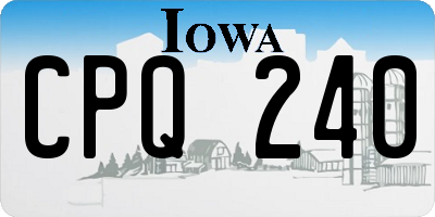 IA license plate CPQ240