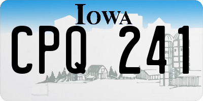 IA license plate CPQ241