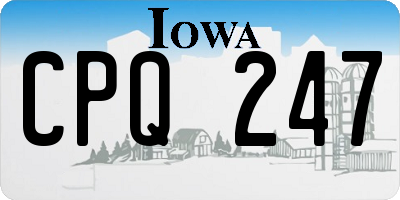 IA license plate CPQ247
