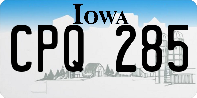 IA license plate CPQ285