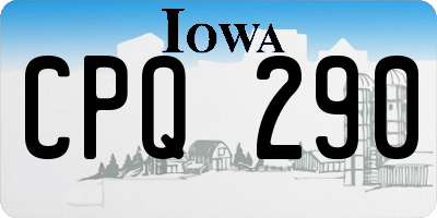 IA license plate CPQ290