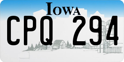 IA license plate CPQ294