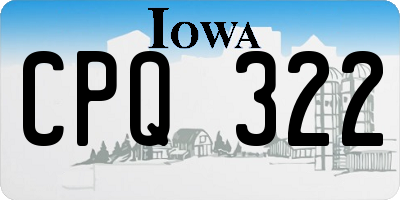 IA license plate CPQ322