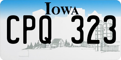 IA license plate CPQ323