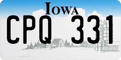 IA license plate CPQ331