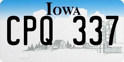 IA license plate CPQ337