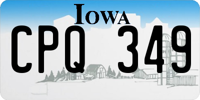 IA license plate CPQ349