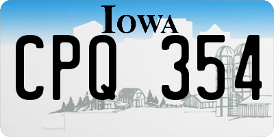 IA license plate CPQ354