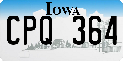IA license plate CPQ364