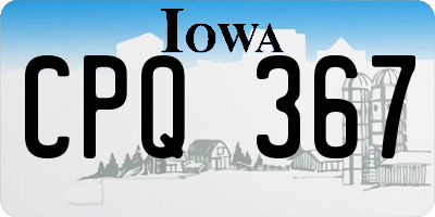 IA license plate CPQ367