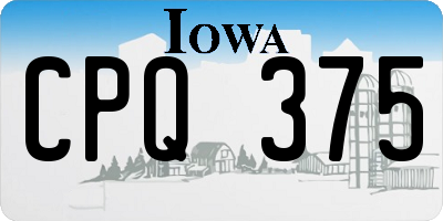 IA license plate CPQ375