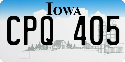 IA license plate CPQ405