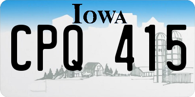 IA license plate CPQ415