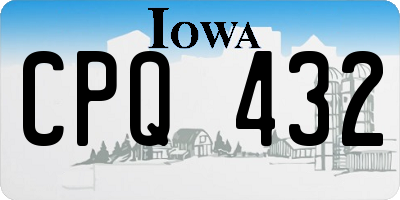 IA license plate CPQ432